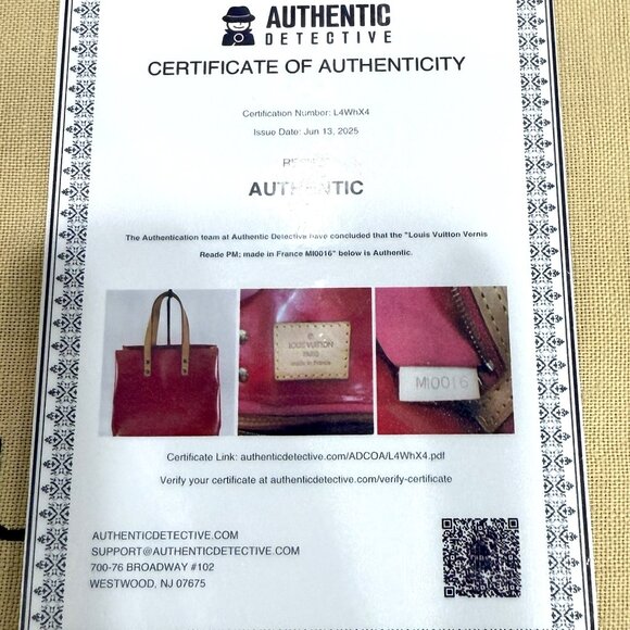 Louis Vuitton Reade PM Framboise Monogram Vernis MI0016 - PRISTINE - Picture 10 of 14